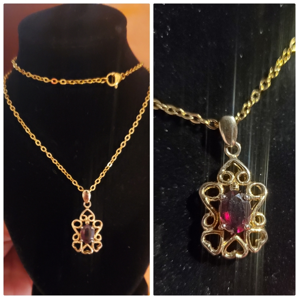 Garnet necklace.